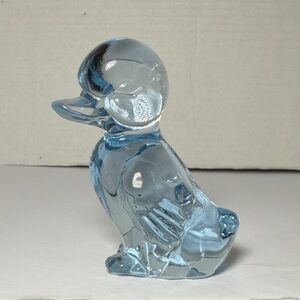 Fenton Sky Blue Glass Duck Figurine
